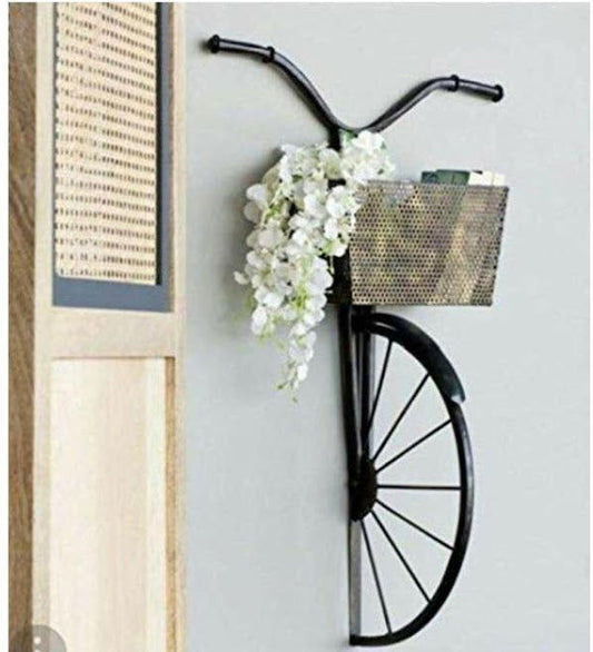 Handcrafted Metal Front Cycle Basket for Wall Decor 26*7*18 Inches - ArtyCraftz.com