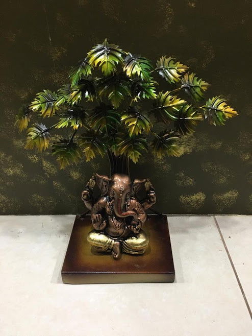 Handcrafted Metal Ganesha Tree for Showpiece - ArtyCraftz.com