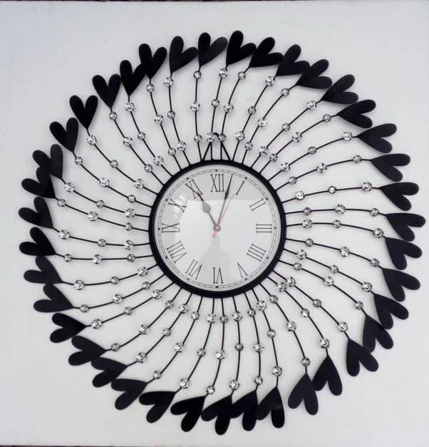 Handcrafted Metal Heart Clock Wall Decor - ArtyCraftz.com