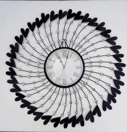 Handcrafted Metal Heart Clock Wall Decor - ArtyCraftz.com