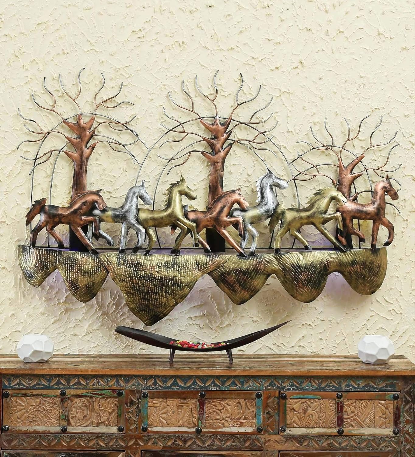 Handcrafted Metal Horse Wall Art