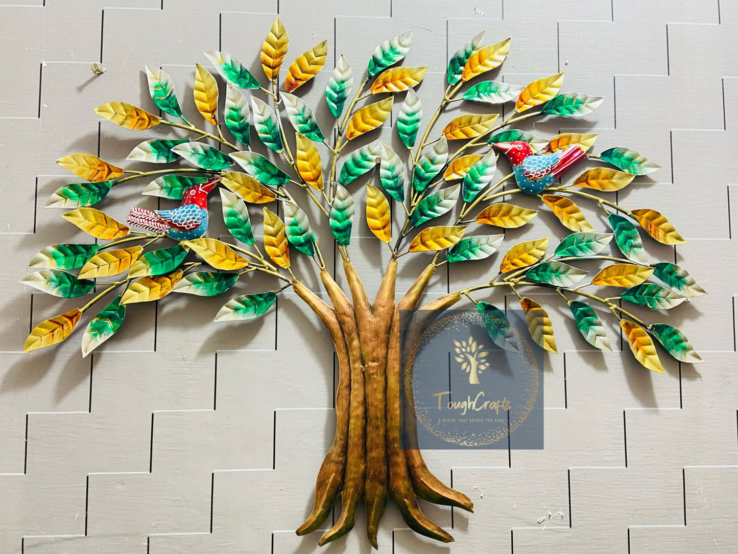 Handcrafted Metal Kalpatru Tree Art Wall Decor - ArtyCraftz.com