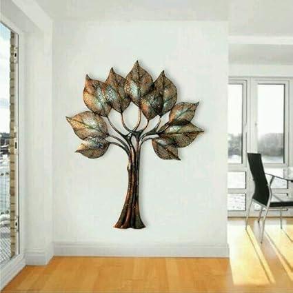 Metal 10 Leaves Tree with LED Wall Art