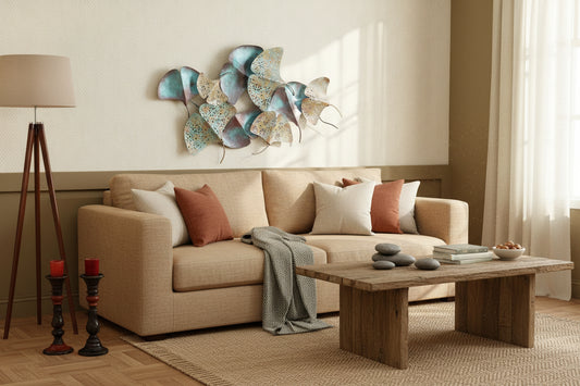 Luxury LED Ginkgo Leaf Metal Wall Art - ArtyCraftz.com