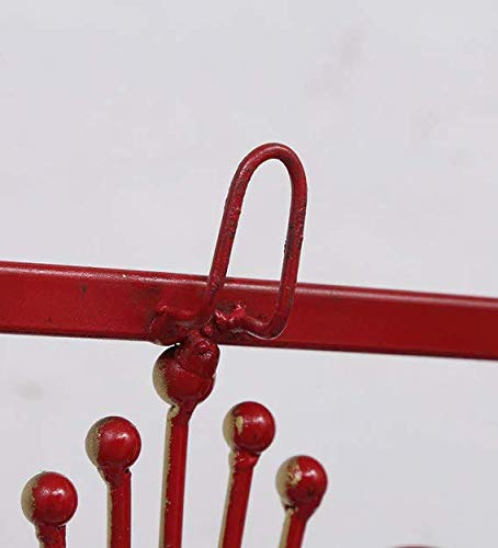 Handcrafted Metal Lord Ganesha Wall Hanging T-Light Holder Red