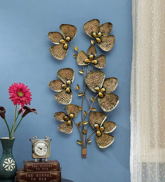 Handcrafted Metal Lotus Leaf Wall Art - ArtyCraftz.com