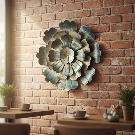 HVintage Floral Metal Wall Art decorative Iron Flower Wall Decor - ArtyCraftz.com