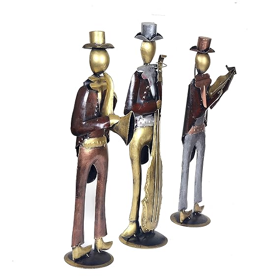 Handcrafted Metal Mucians Man Set