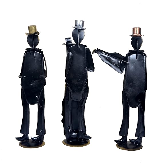 Handcrafted Metal Mucians Man Set