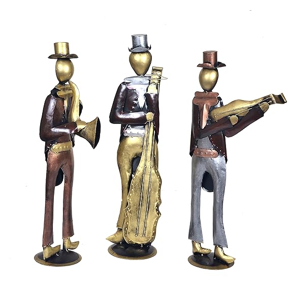 Handcrafted Metal Mucians Man Set