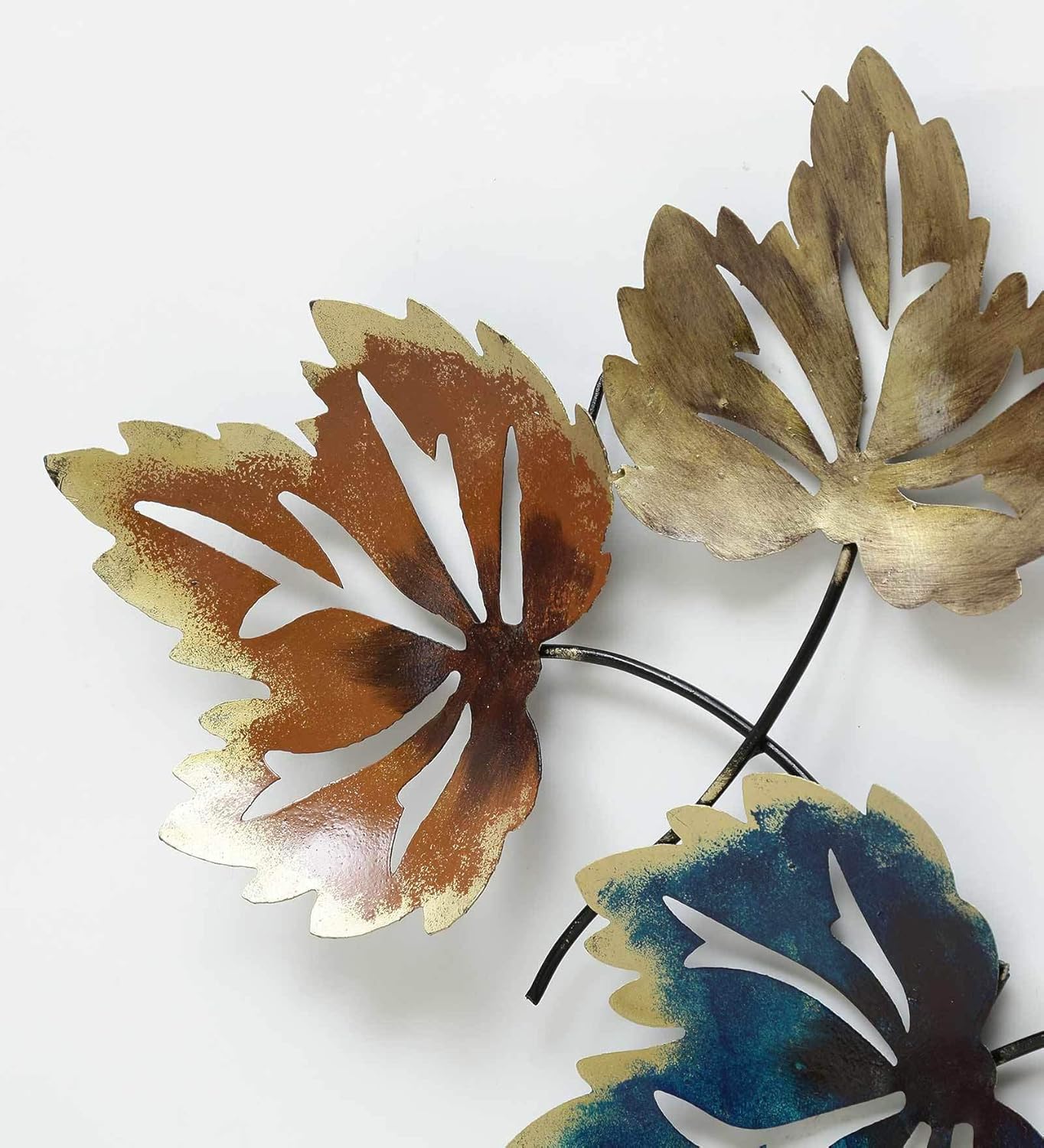 Handcrafted Metal Multicolor Maple Leaf Wall Art Decor-ArtyCraftz.com