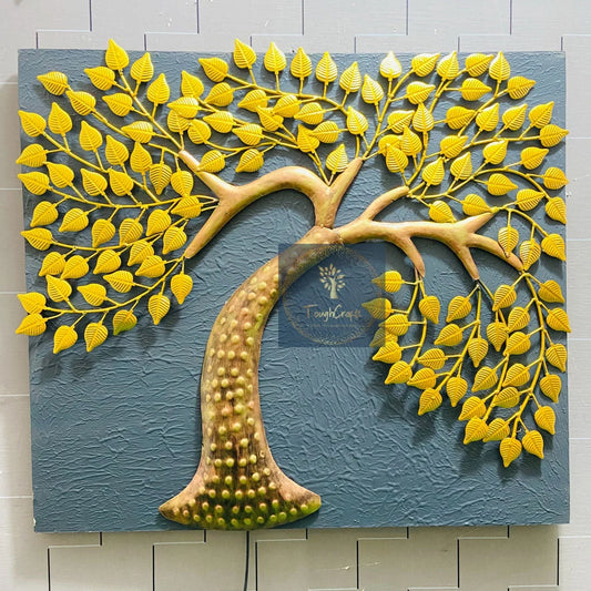 Handcrafted Metal Panel Tree Wall Decor - ArtyCraftz.com