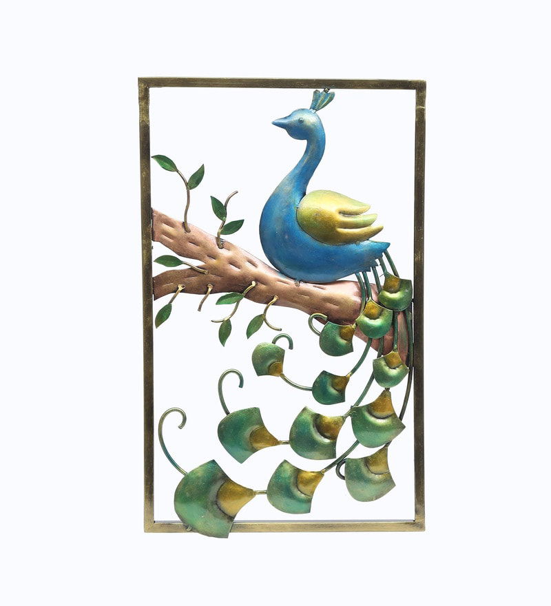 Handcrafted Metal Peacock Frame Wall Decor - ArtyCraftz.com