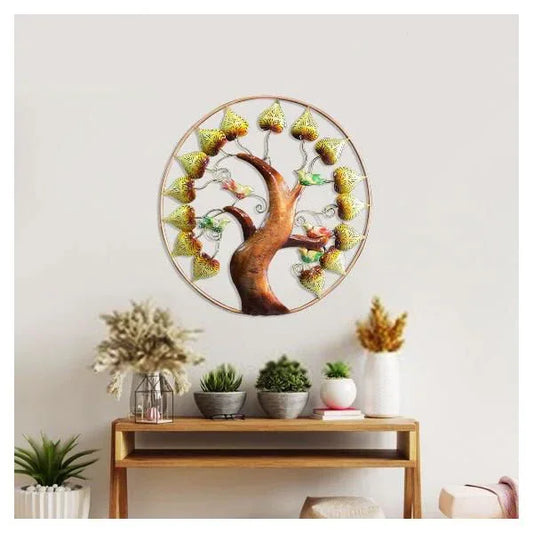 Handcrafted Metal Ring Tree Wall Art - ArtyCraftz.com
