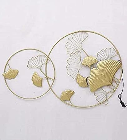 Handcrafted Metal Ring Zingo Leaf Wall Art - ArtyCraftz.com