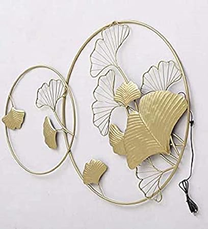 Handcrafted Metal Ring Zingo Leaf Wall Art - ArtyCraftz.com