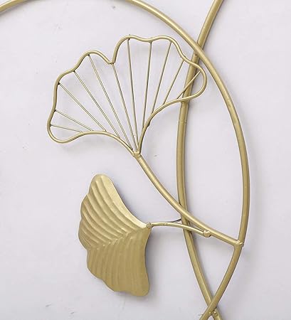 Handcrafted Metal Ring Zingo Leaf Wall Art - ArtyCraftz.com