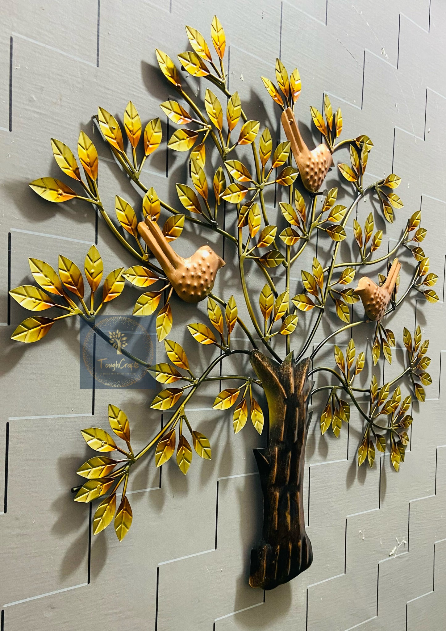 Handcrafted Metal Root Tree Wall Decor