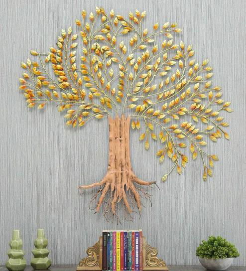 Handcrafted Metal Roots Tree Wall Decor - ArtyCraftz.com