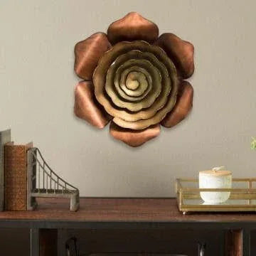 Handcrafted Metal Rose Wall Decor - ArtyCraftz.com
