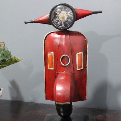 Handcrafted Metal Scooter Table Clock - ArtyCraftz.com