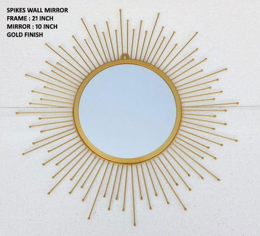 Handcrafted Metal Spikes Mirror for Wall Decor - ArtyCraftz.com