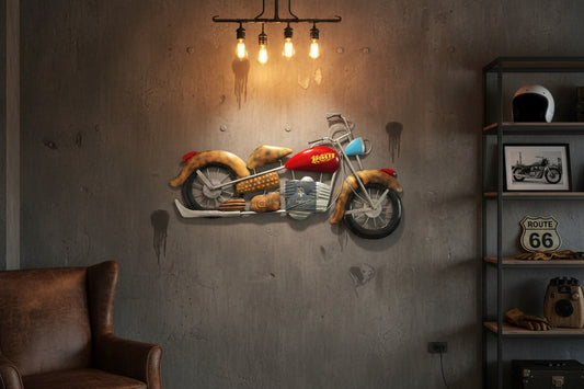Vintage Sports Bike Iron Wall Art ArtyCraftz.com