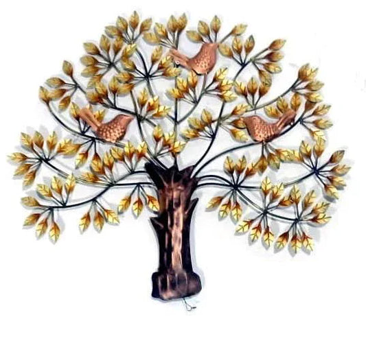 Handcrafted Metal Tree Birds with Led for Wall Decor - ArtyCraftz.com