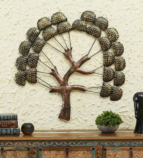 Handcrafted Metal Tree for Wall Decor 30 Inches - ArtyCraftz.com