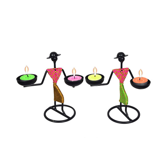 Handcrafted Metal Unique Candle Holder for Home Decor - ArtyCraftz.com