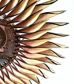 Handcrafted Metal Wall Mirror for Home Decor and Gifting 38 Inches