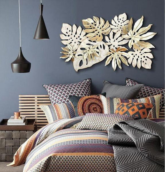 Handcrafted Metal White Chiness Leaf for Wall Decor - ArtyCraftz.com