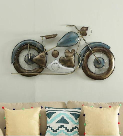 Handcrafted Metal bike Wall Art - ArtyCraftz.com