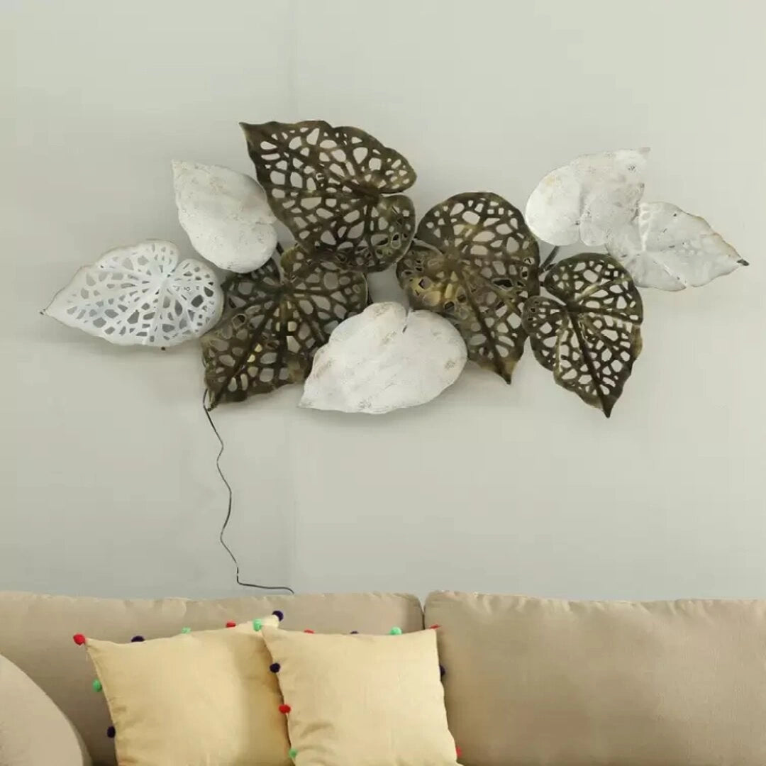 Handcrafted Metal leaves Pan Wall Art - ArtyCraftz.com