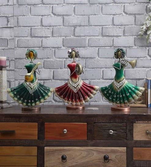 Handcrafted Metal musician Dolls for Showpiece - ArtyCraftz.com