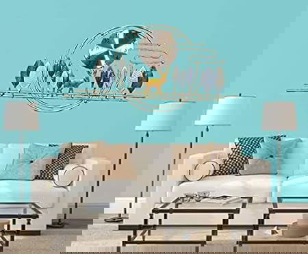 Handcrafted Metallic Deer Hanging Wall clock - ArtyCraftz.com