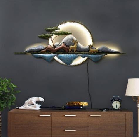 Handcrafted Moon Rock  Metal  Wall Art - ArtyCraftz.com