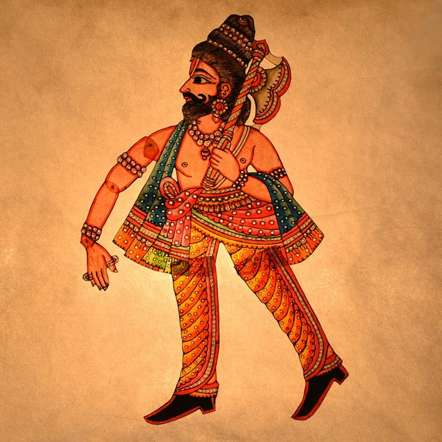 Handcrafted Parashurama Tholu Bommalata Leather Puppet-ArtyCraftz.com