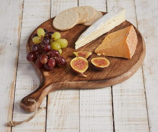 Handcrafted Round Wooden Chopping Board for Kitchen Accessories