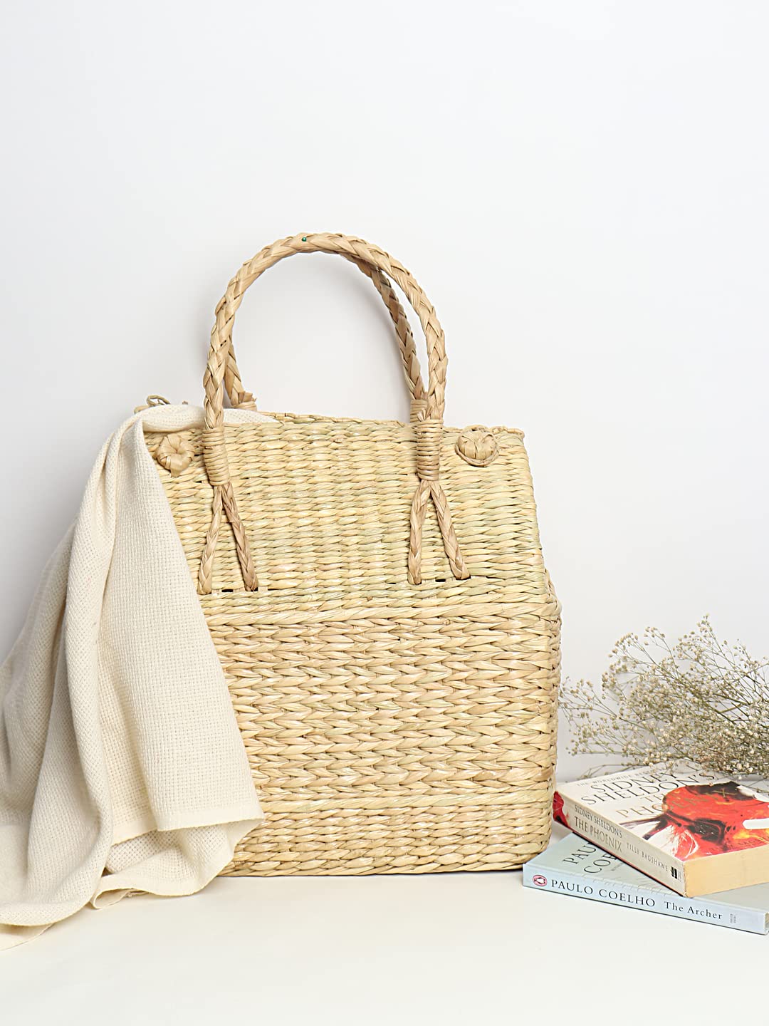 Handcrafted Water Reed Basket-ArtyCraftz.com