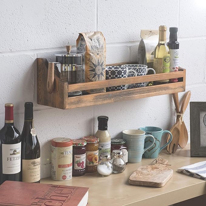 Handcrafted Wood Wall Shelf