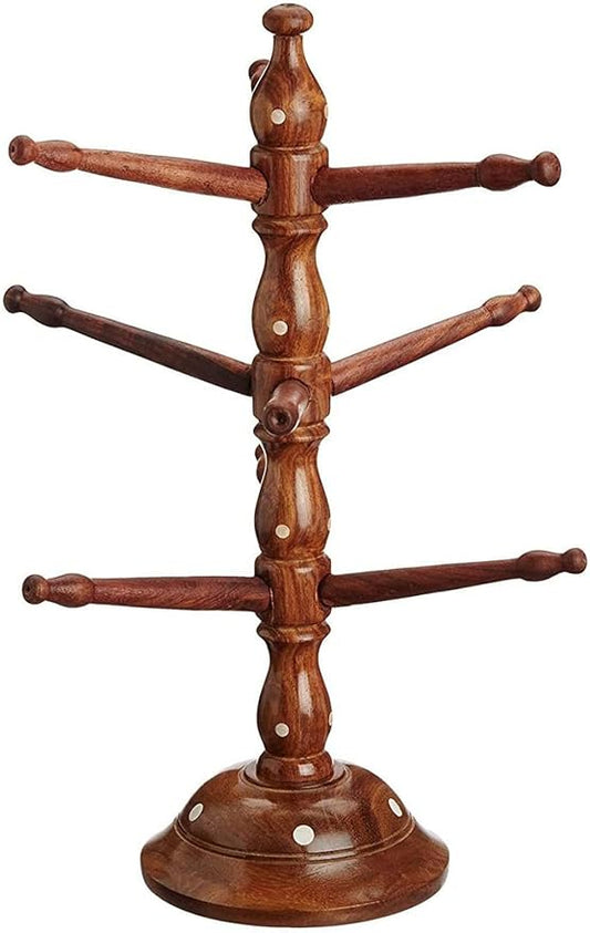 Handcrafted Wooden Bangle Stand Holder for Accessories