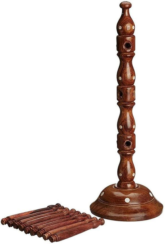 Handcrafted Wooden Bangle Stand Holder for Accessories