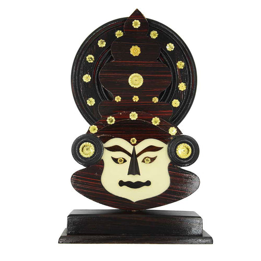 Handcrafted Wooden Kathakali Mask 10 Inches - ArtyCraftz.com