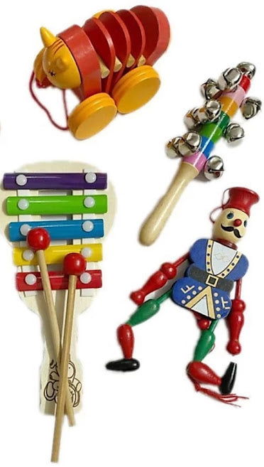 Handcrafted Wooden Musical Toys Set - ArtyCraftz.com