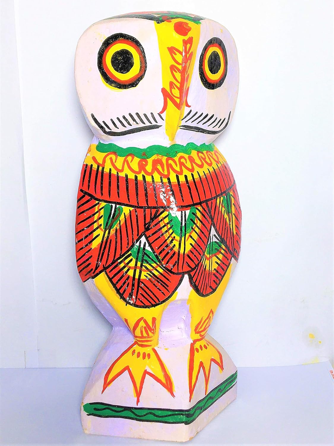 Handcrafted Wooden Natungram Owl Statue