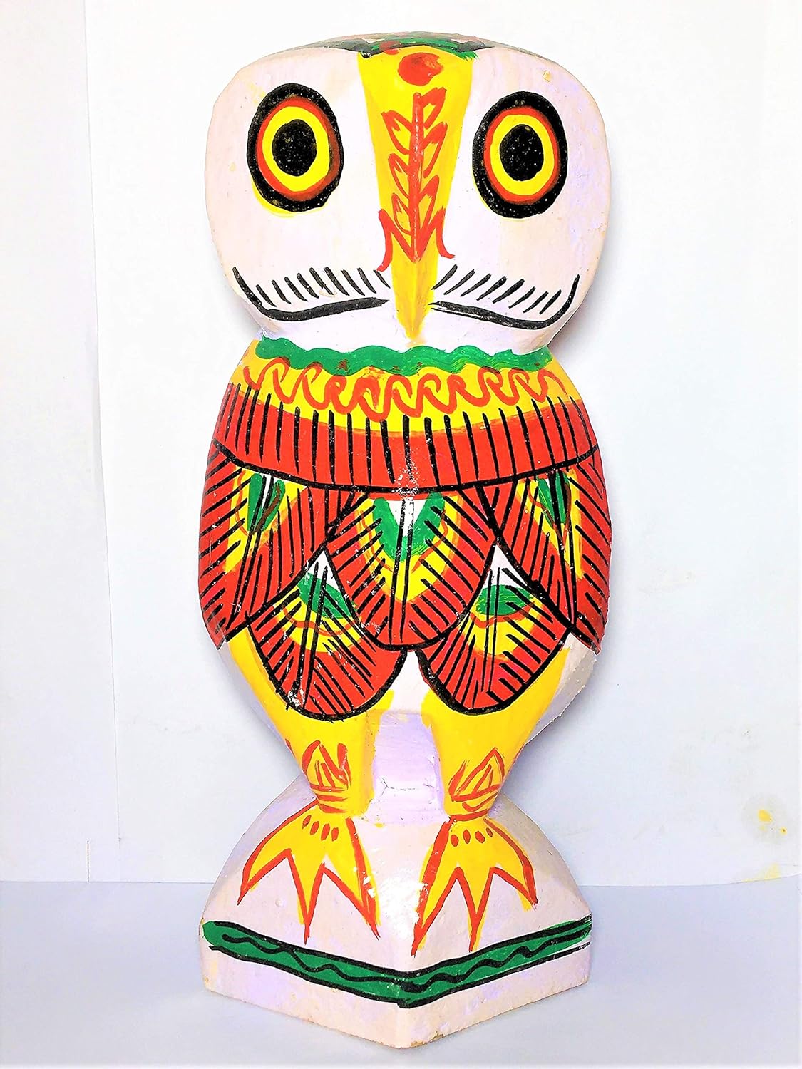 Handcrafted Wooden Natungram Owl Statue