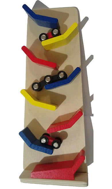 Handcrafted Wooden Slippery Racing Cars Track Toys