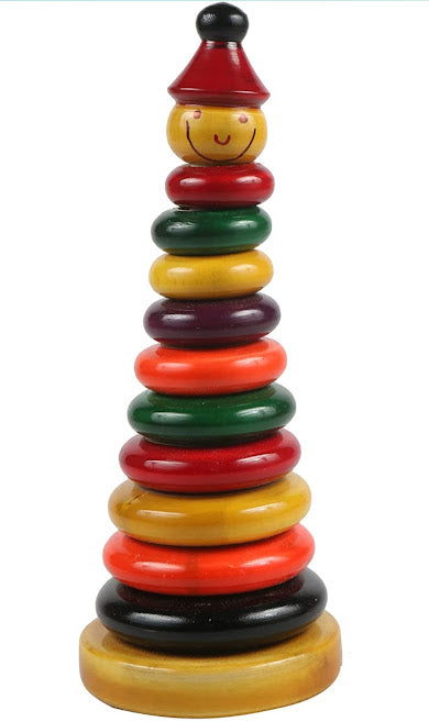 Handcrafted Wooden Stacking Rings Game - ArtyCraftz.com