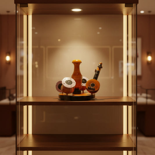 Handcrafted Wooden Tabla & Veena Showpiece-ArtyCraftz.com